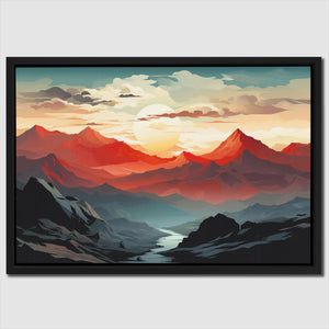 Red Mountains - Luxury Wall Art