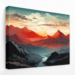 Red Mountains - Luxury Wall Art