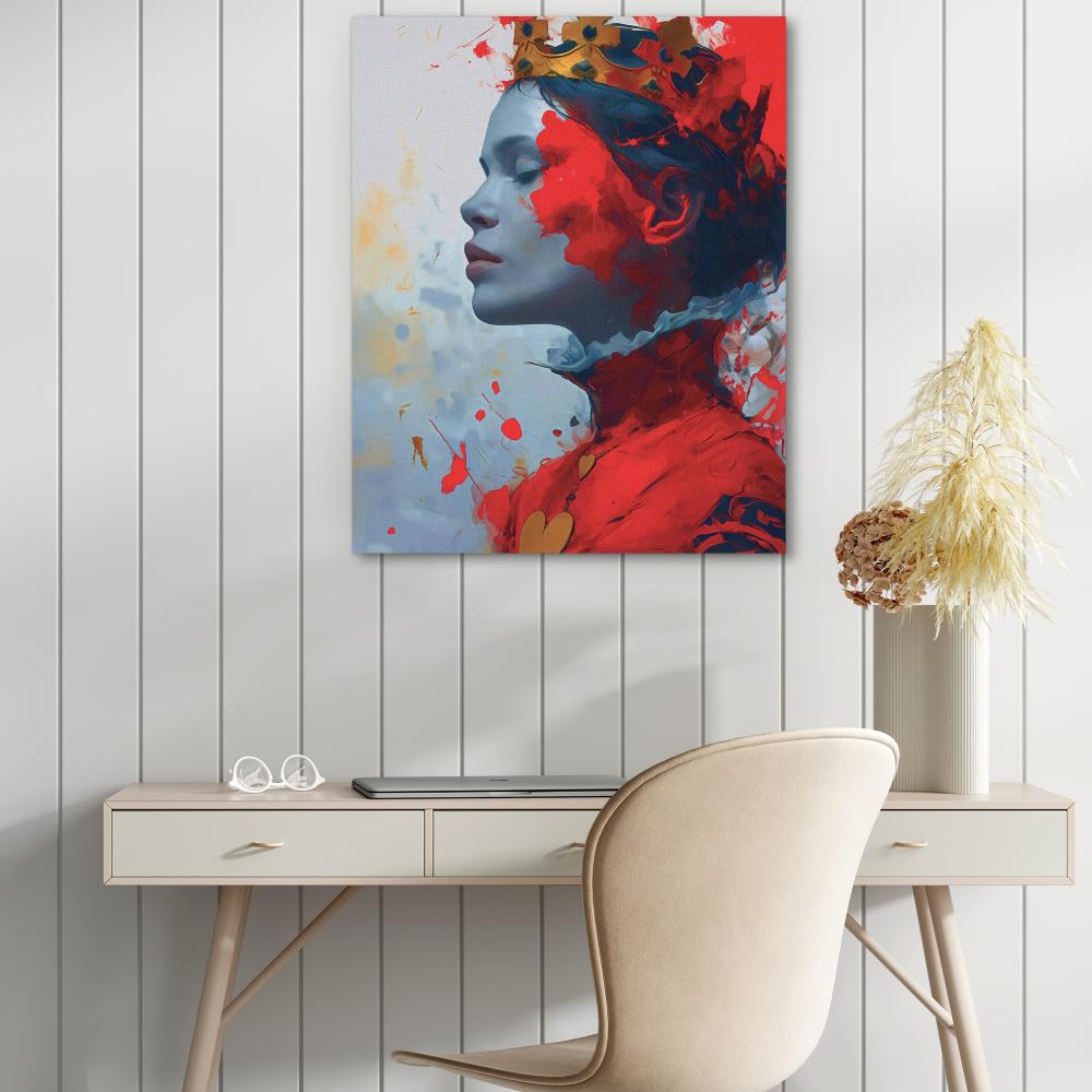 Red Queen of Hearts - Luxury Wall Art