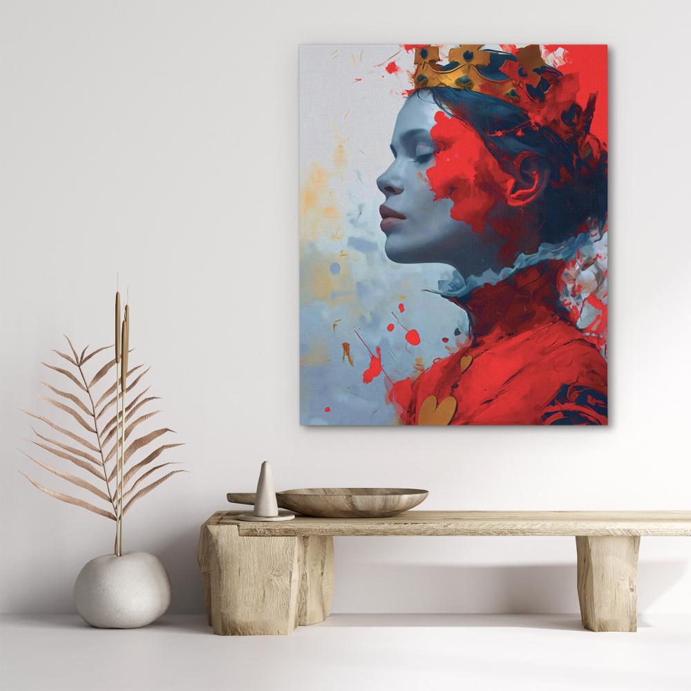 Red Queen of Hearts - Luxury Wall Art