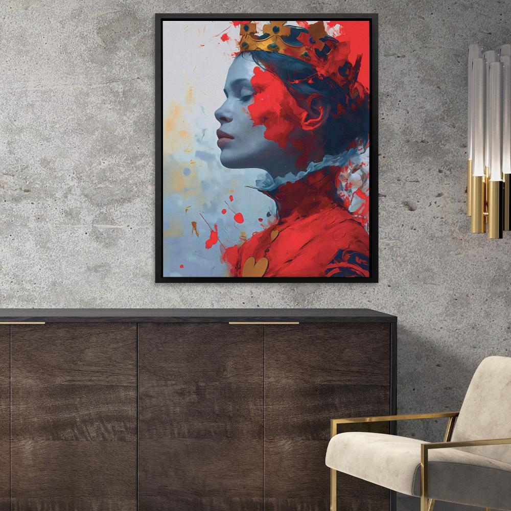 Red Queen of Hearts - Luxury Wall Art