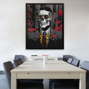 Red Rose Skull - Luxury Wall Art
