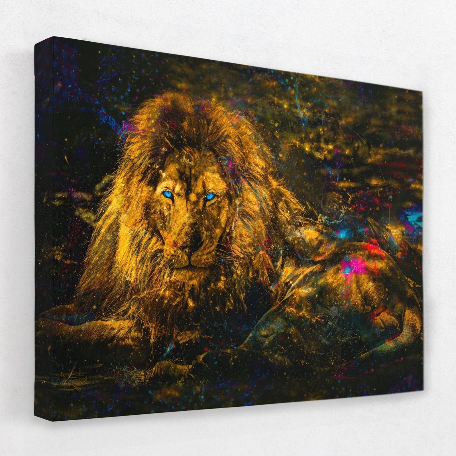 Resting Gold Lion - Luxury Wall Art
