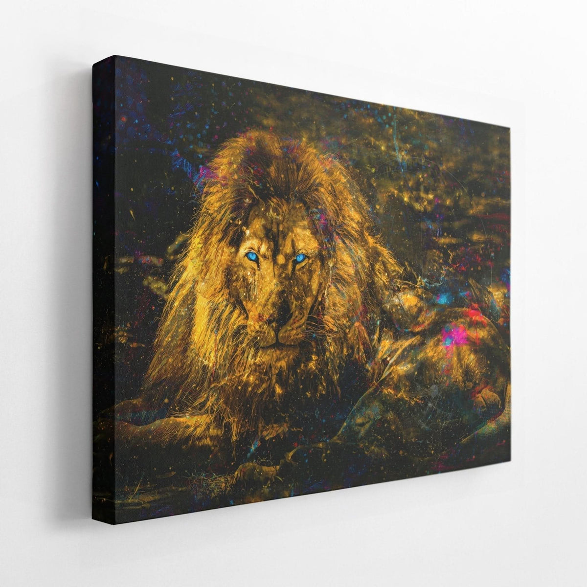 Resting Gold Lion - Luxury Wall Art