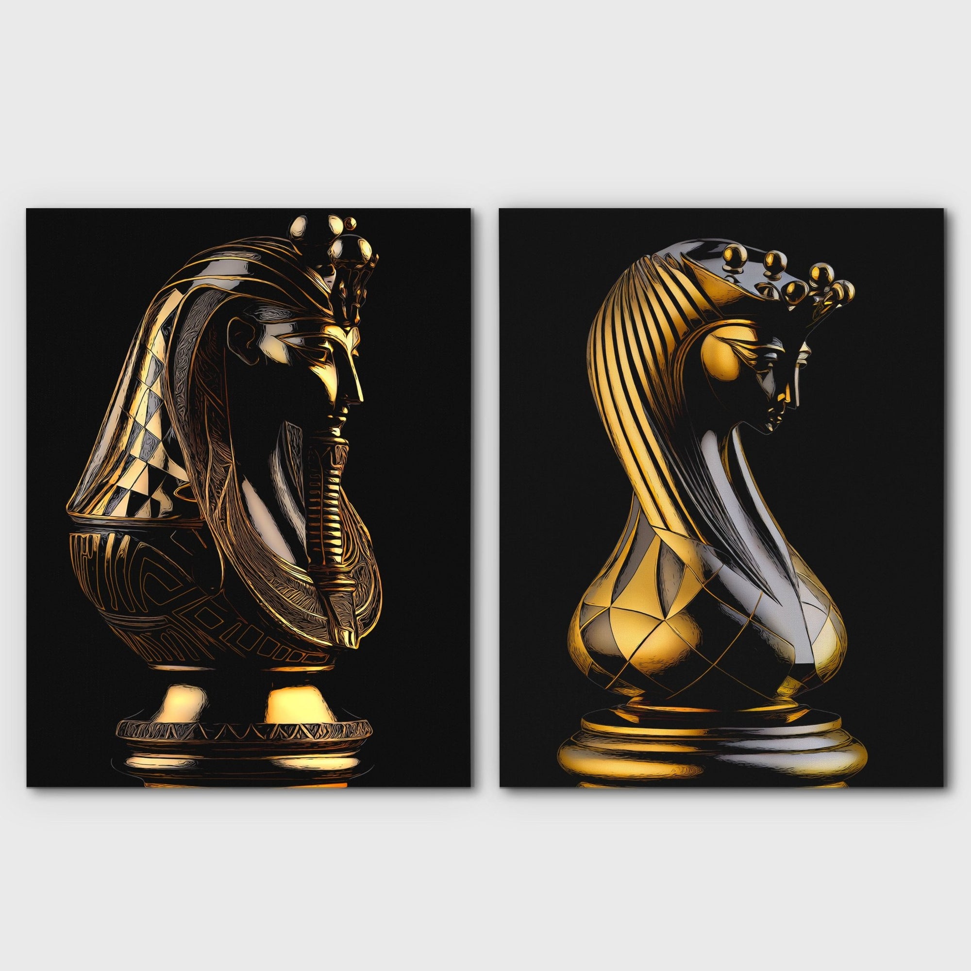 Royal Egyptian Chess (2) Set - Luxury Wall Art
