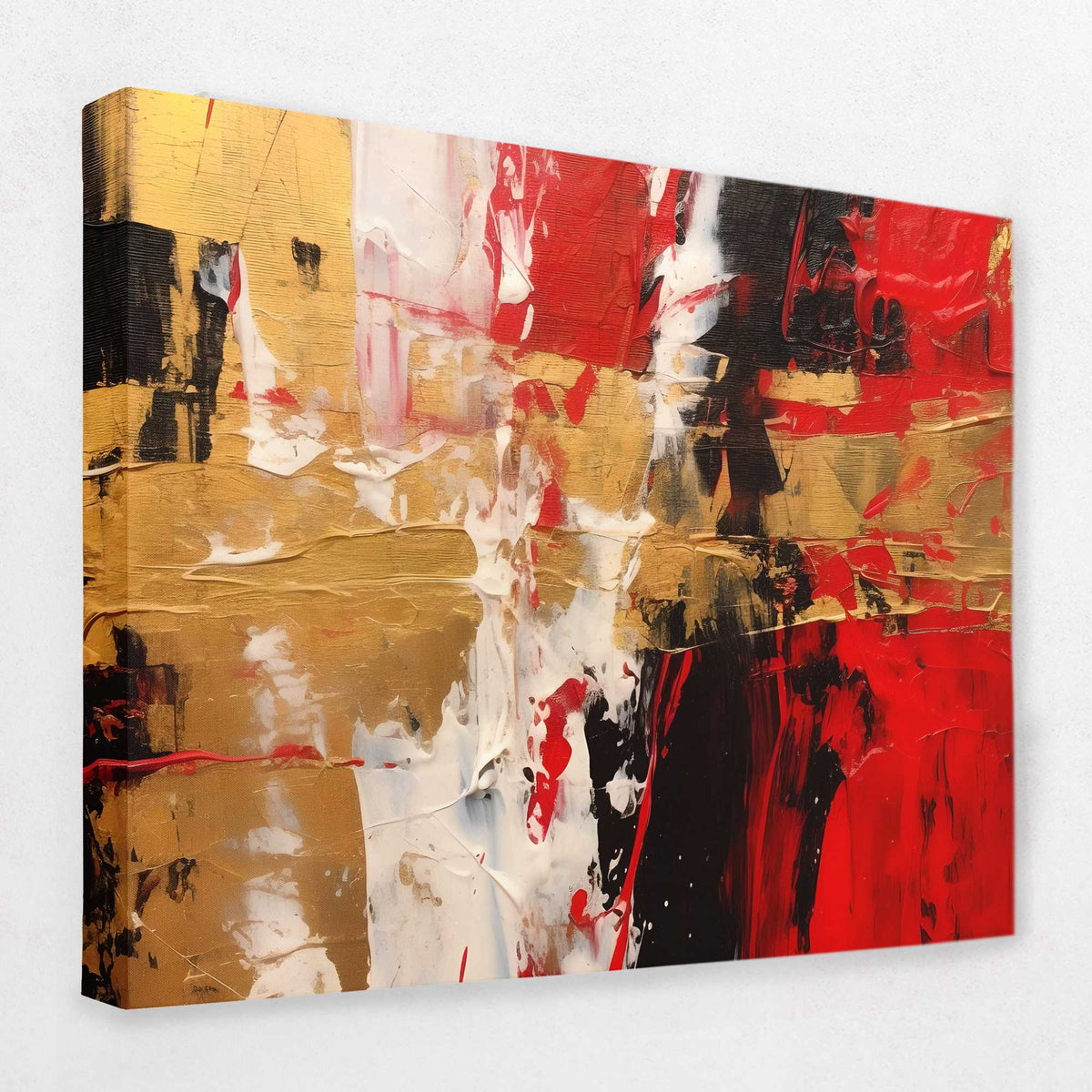 Scarlet Brushstrokes - Luxury Wall Art