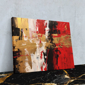 Scarlet Brushstrokes - Luxury Wall Art