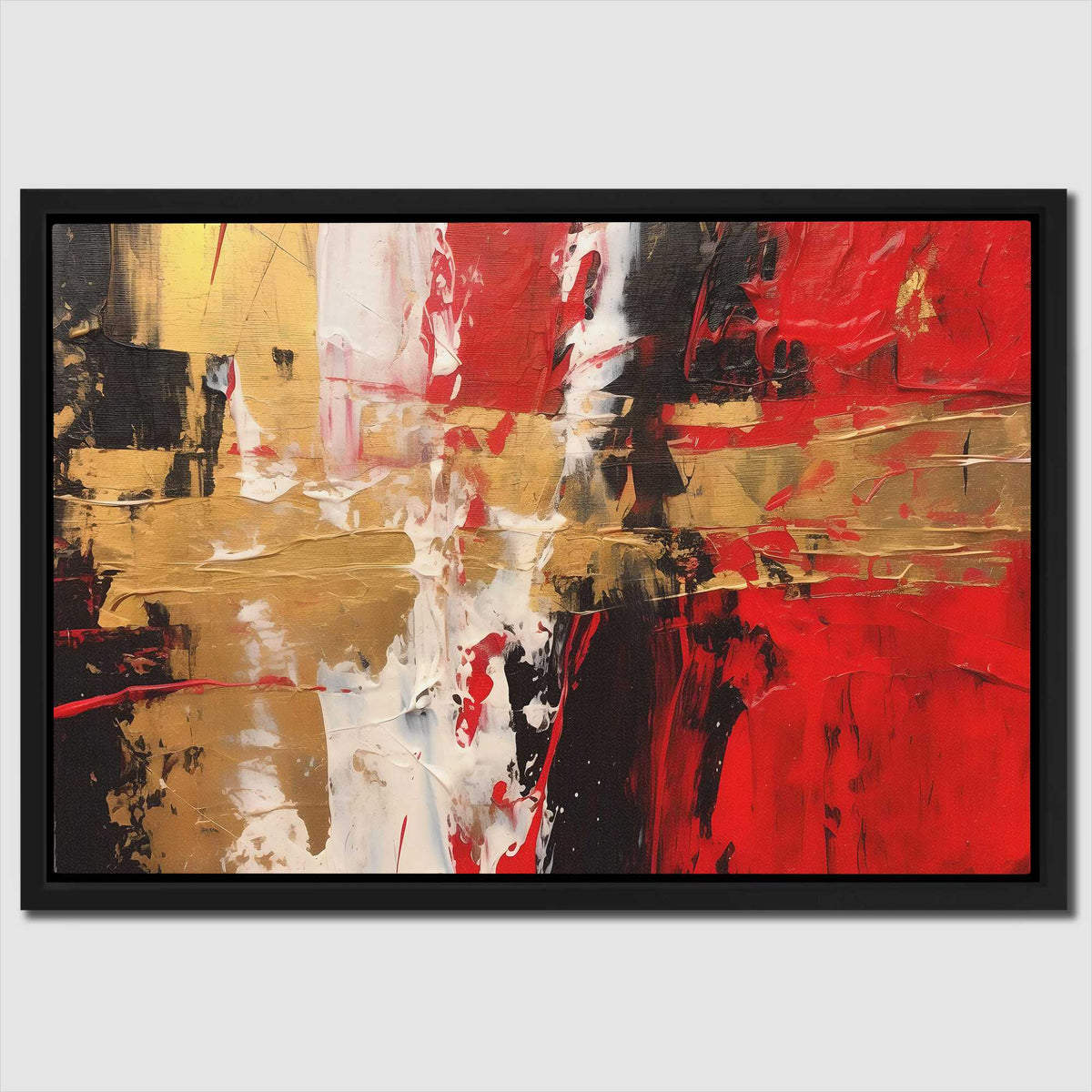 Scarlet Brushstrokes - Luxury Wall Art
