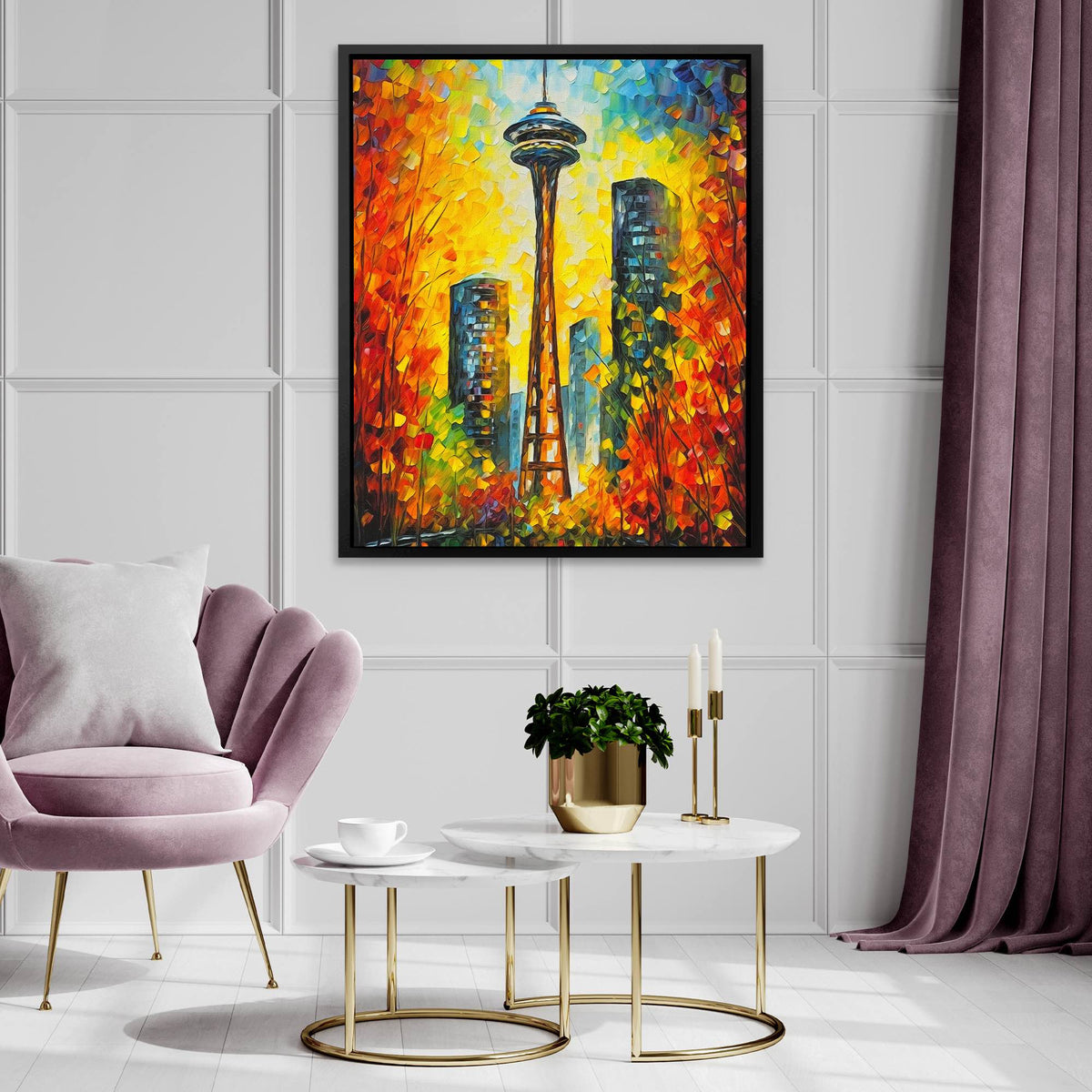 Seattle In Fall - Luxury Wall Art