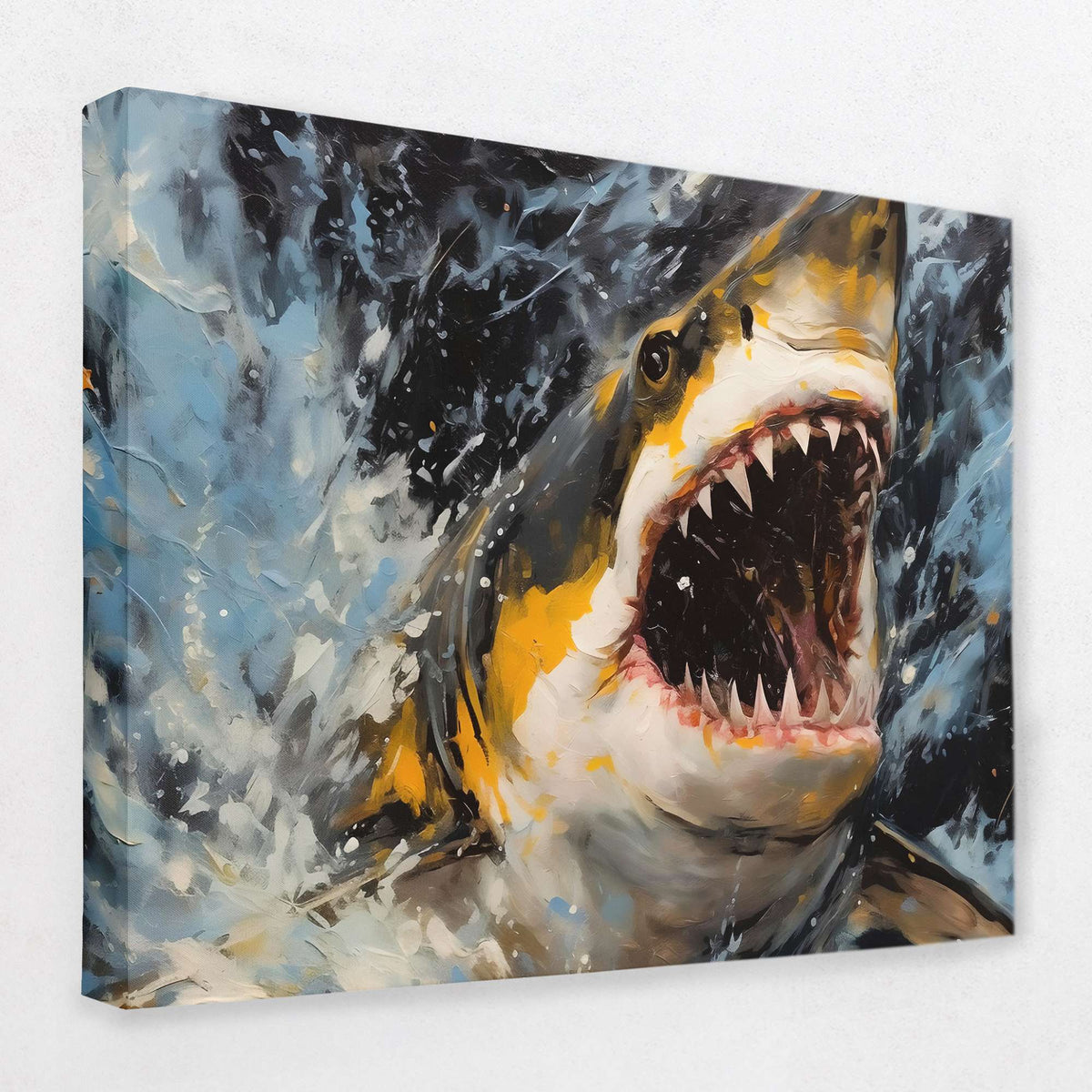 Shark&#39;s Golden Bite - Luxury Wall Art