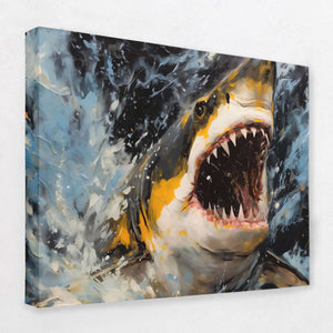 Shark's Golden Bite - Luxury Wall Art