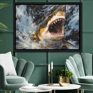 Shark's Golden Bite - Luxury Wall Art