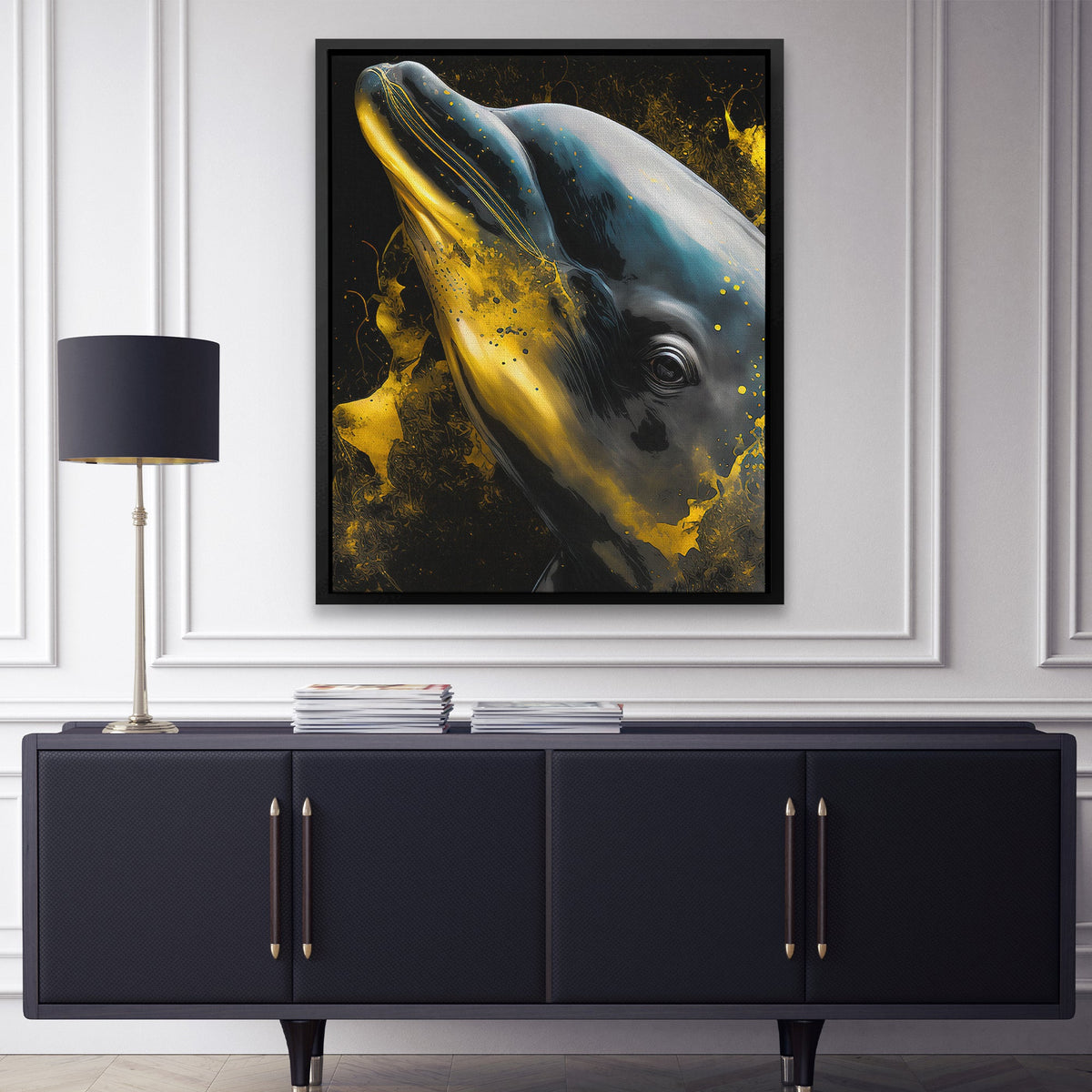 Shimmering Dolphin - Luxury Wall Art