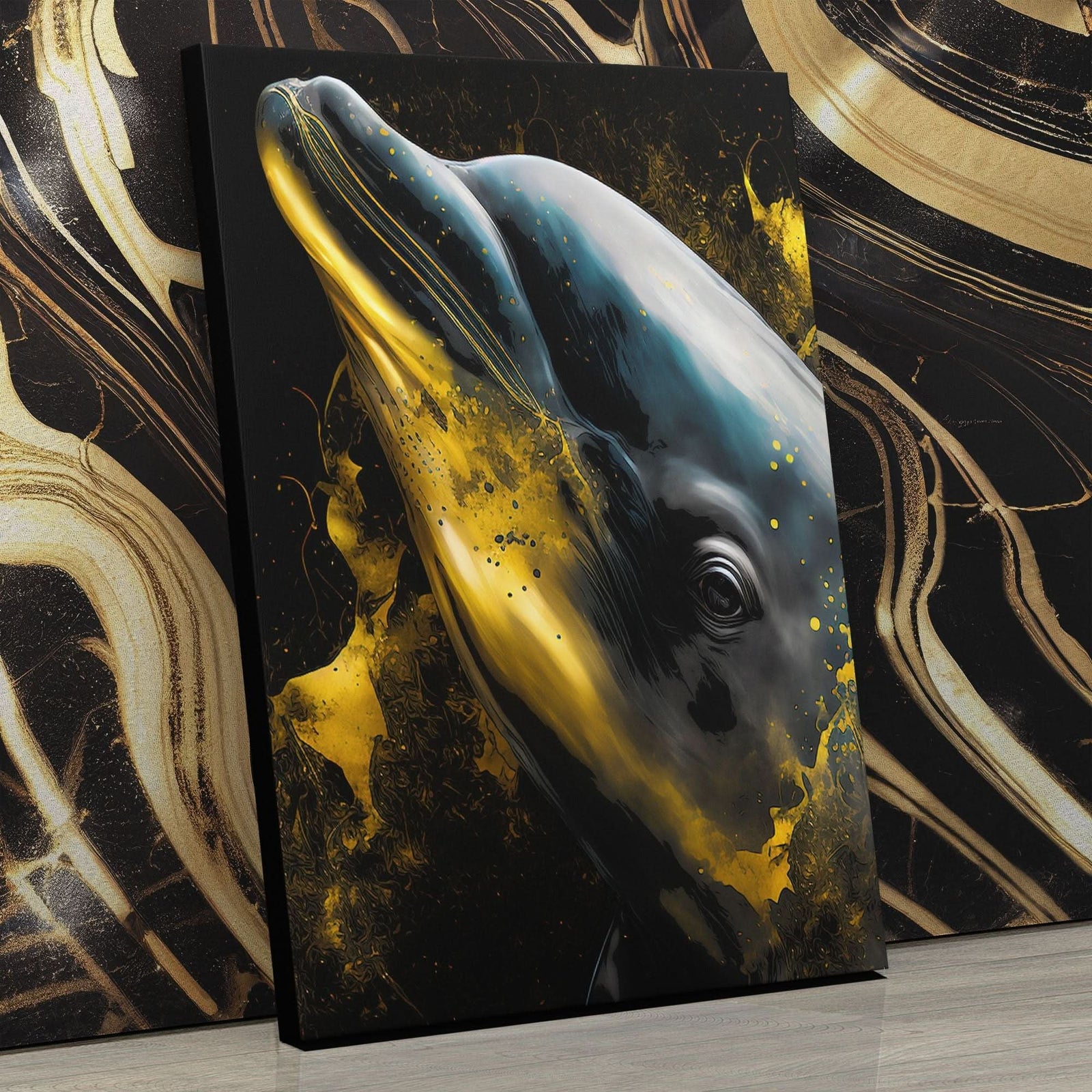 Shimmering Dolphin - Animals Canvas Wall Art