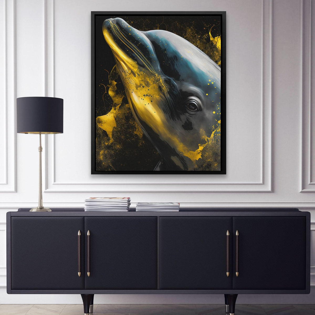 Shimmering Dolphin - Luxury Wall Art