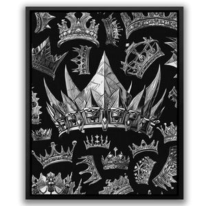 Silver King Crowns - Luxury Wall Art