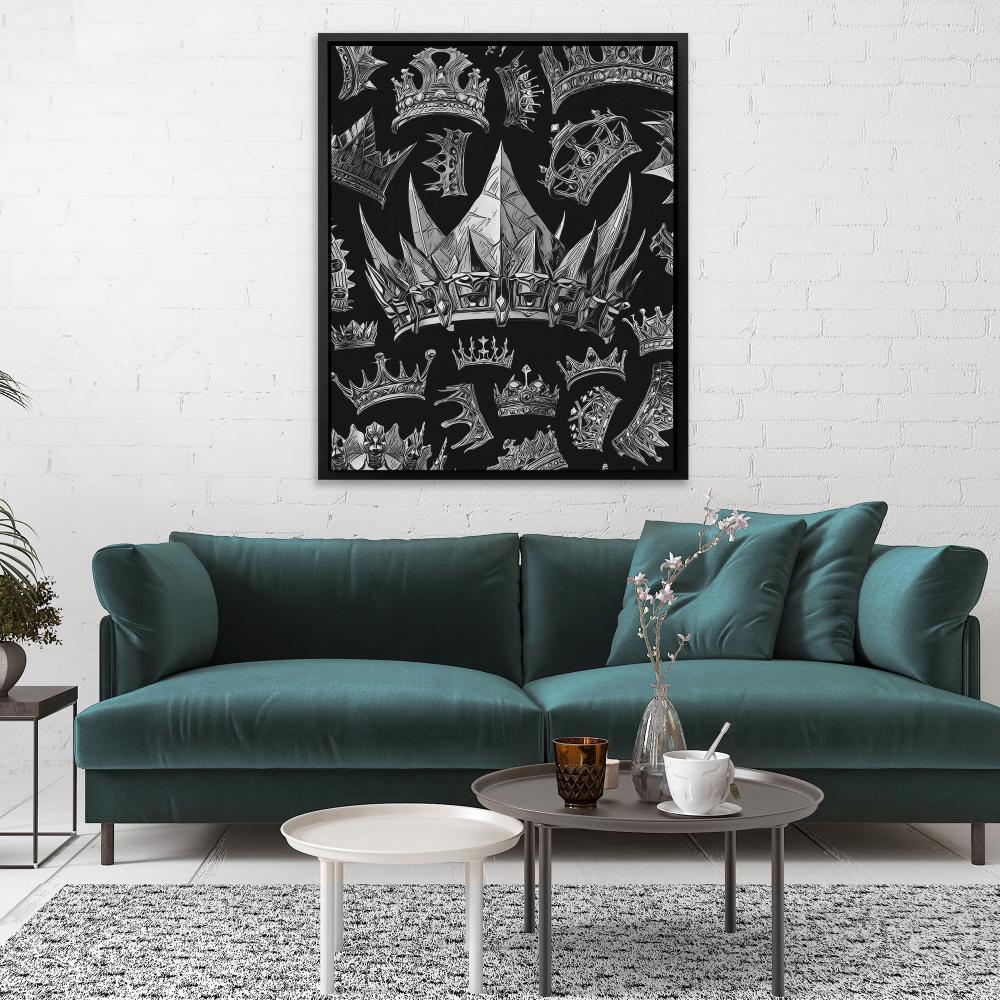 Silver King Crowns - Luxury Wall Art