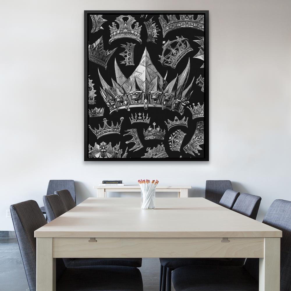 Silver King Crowns - Luxury Wall Art