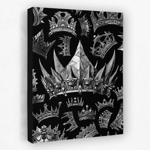 Silver King Crowns - Luxury Wall Art