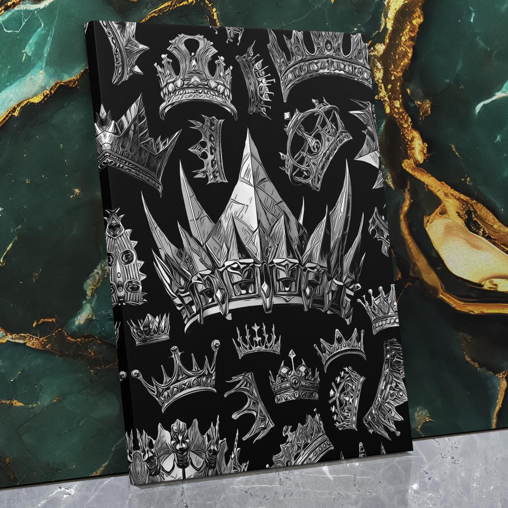 Silver King Crowns - Luxury Wall Art