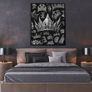 Silver King Crowns - Luxury Wall Art