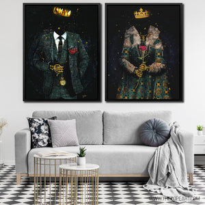 Skeleton King and Queen - Luxury Wall Art