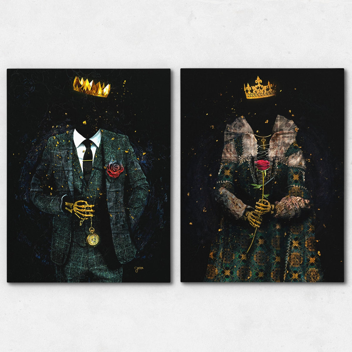 Skeleton King and Queen - Luxury Wall Art