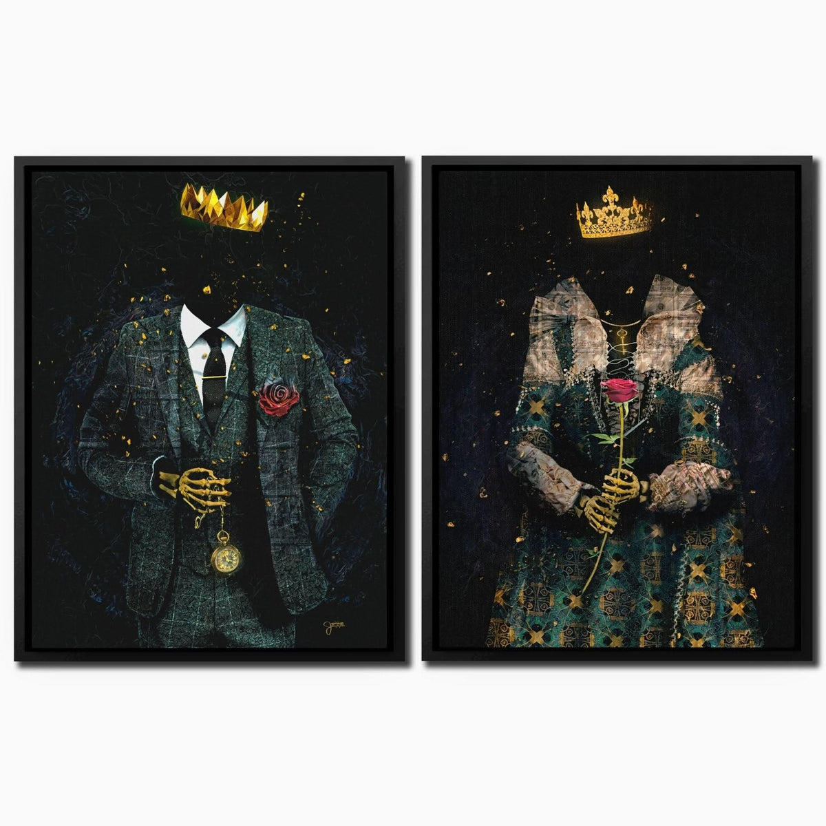 Skeleton King and Queen - Luxury Wall Art