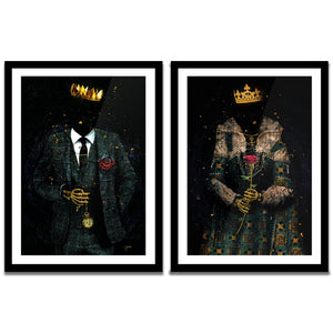 Skeleton King and Queen Semi-Gloss Prints - Luxury Wall Art