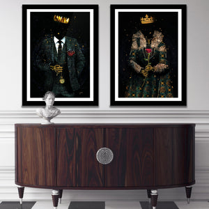 Skeleton King and Queen Semi-Gloss Prints - Luxury Wall Art