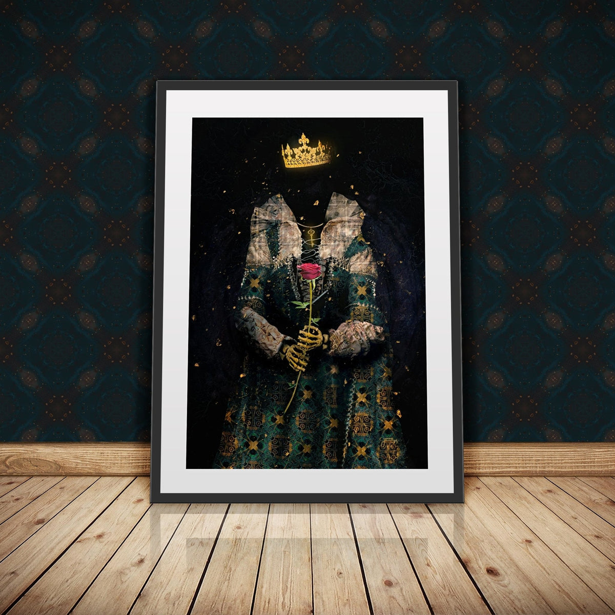 Skeleton Queen Semi-gloss Print - Luxury Wall Art
