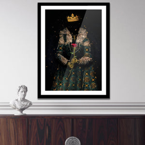 Skeleton Queen Semi - gloss Print - Luxury Wall Art