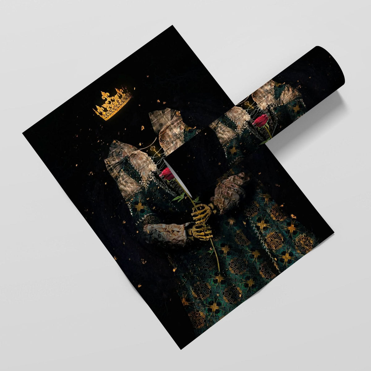 Skeleton Queen Semi - gloss Print - Luxury Wall Art