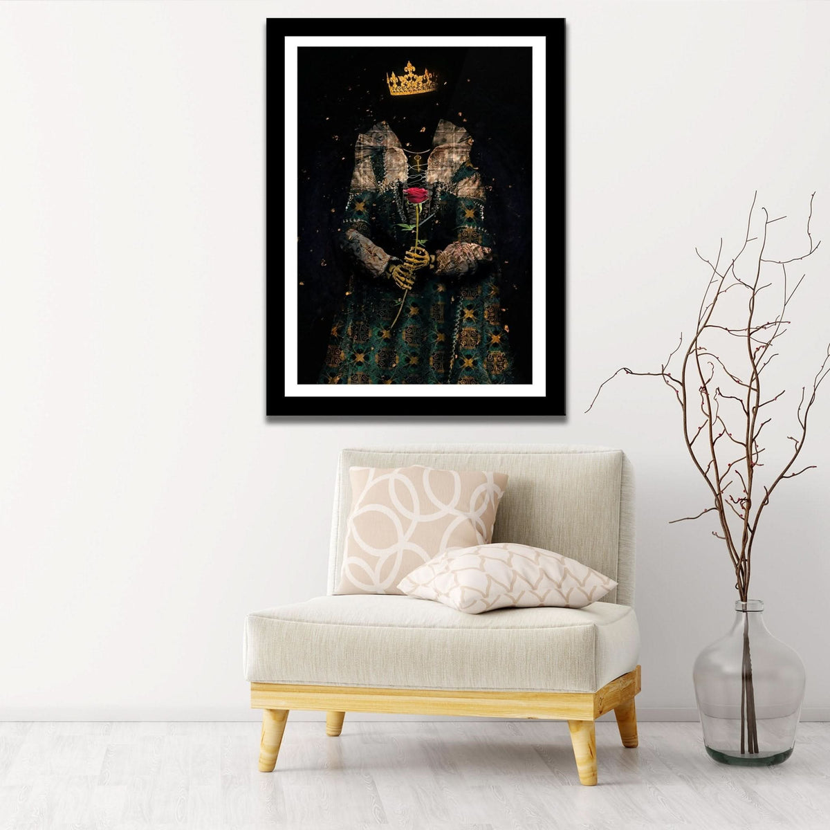 Skeleton Queen Semi - gloss Print - Luxury Wall Art