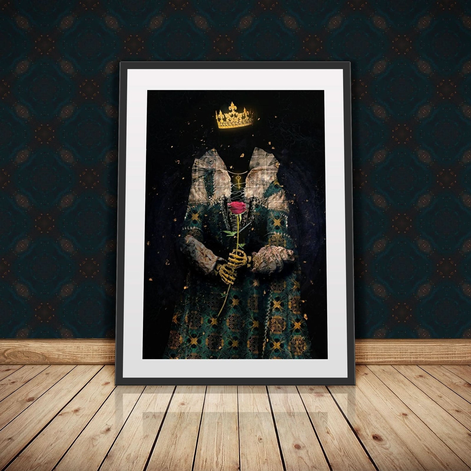 Skeleton Queen Semi - gloss Print - Luxury Wall Art