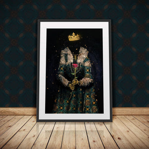Skeleton Queen Semi - gloss Print - Luxury Wall Art
