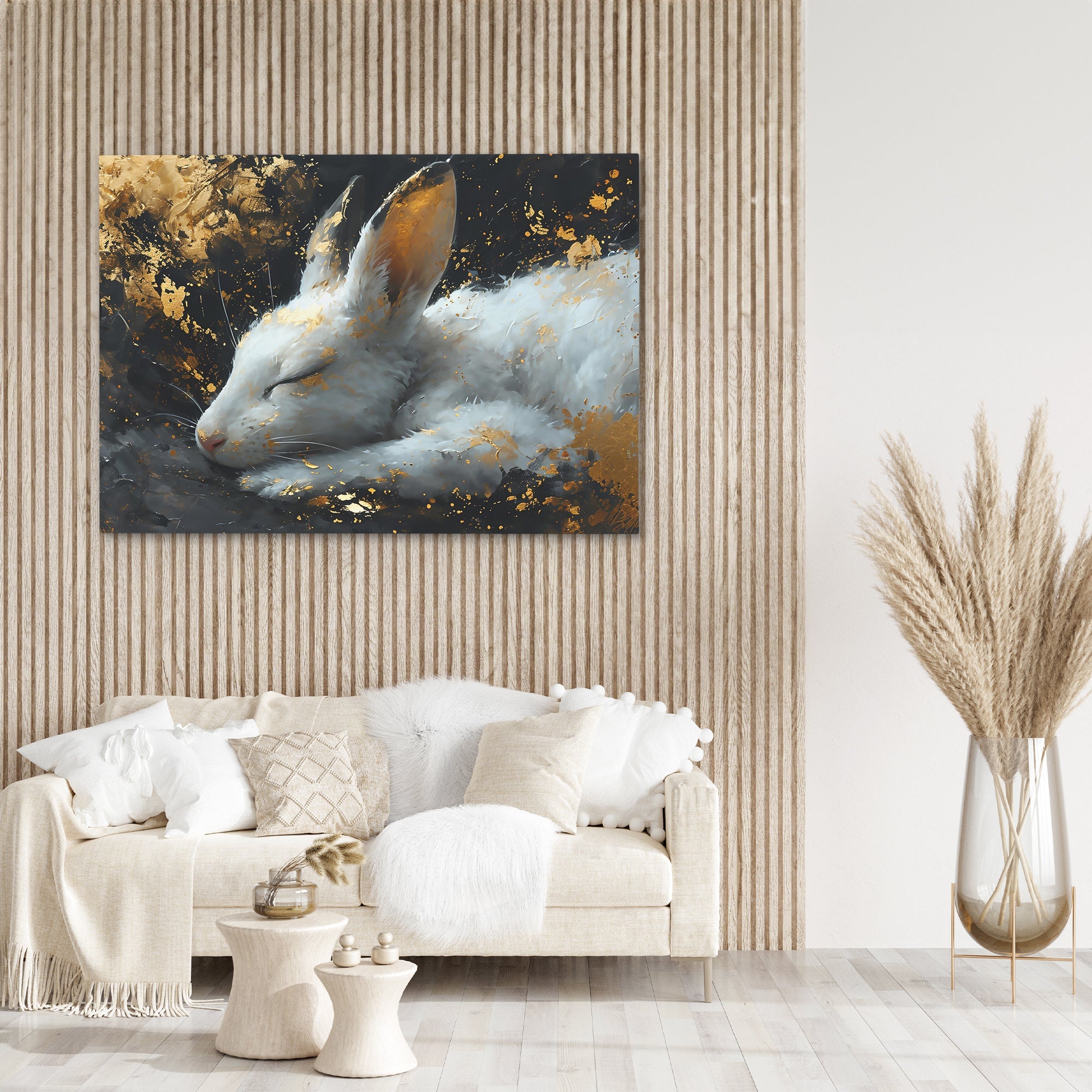 Sleeping Rabbit - Luxury Wall Art