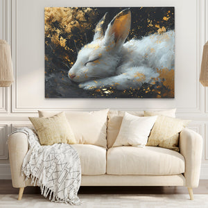 Sleeping Rabbit - Luxury Wall Art