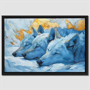 Sleeping Wolf Pack - Luxury Wall Art
