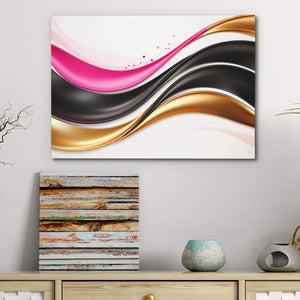 Soft Fuchsia and Gold - Luxury Wall Art