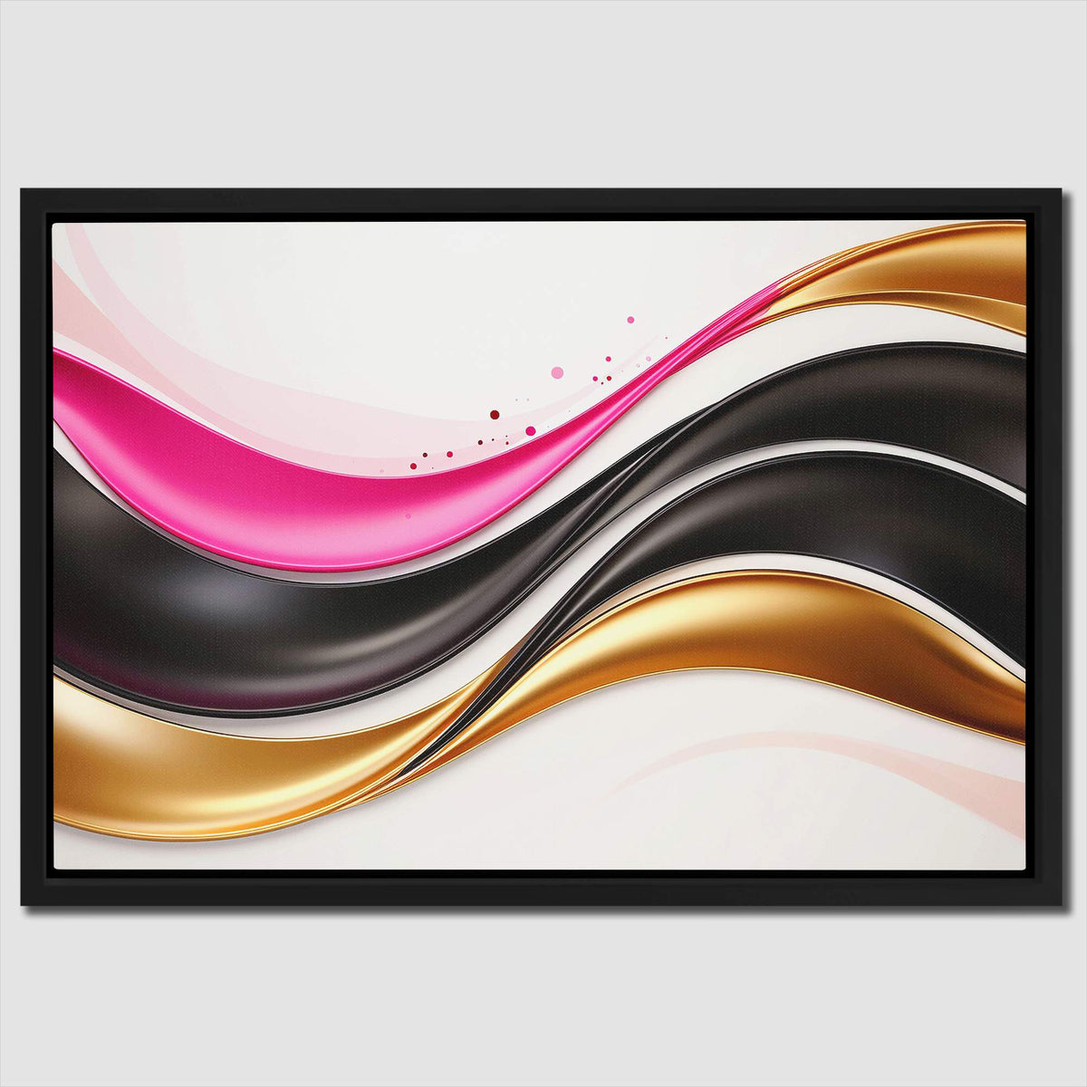 Soft Fuchsia and Gold - Luxury Wall Art