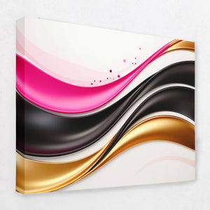 Soft Fuchsia and Gold - Luxury Wall Art