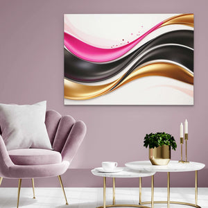 Soft Fuchsia and Gold - Luxury Wall Art