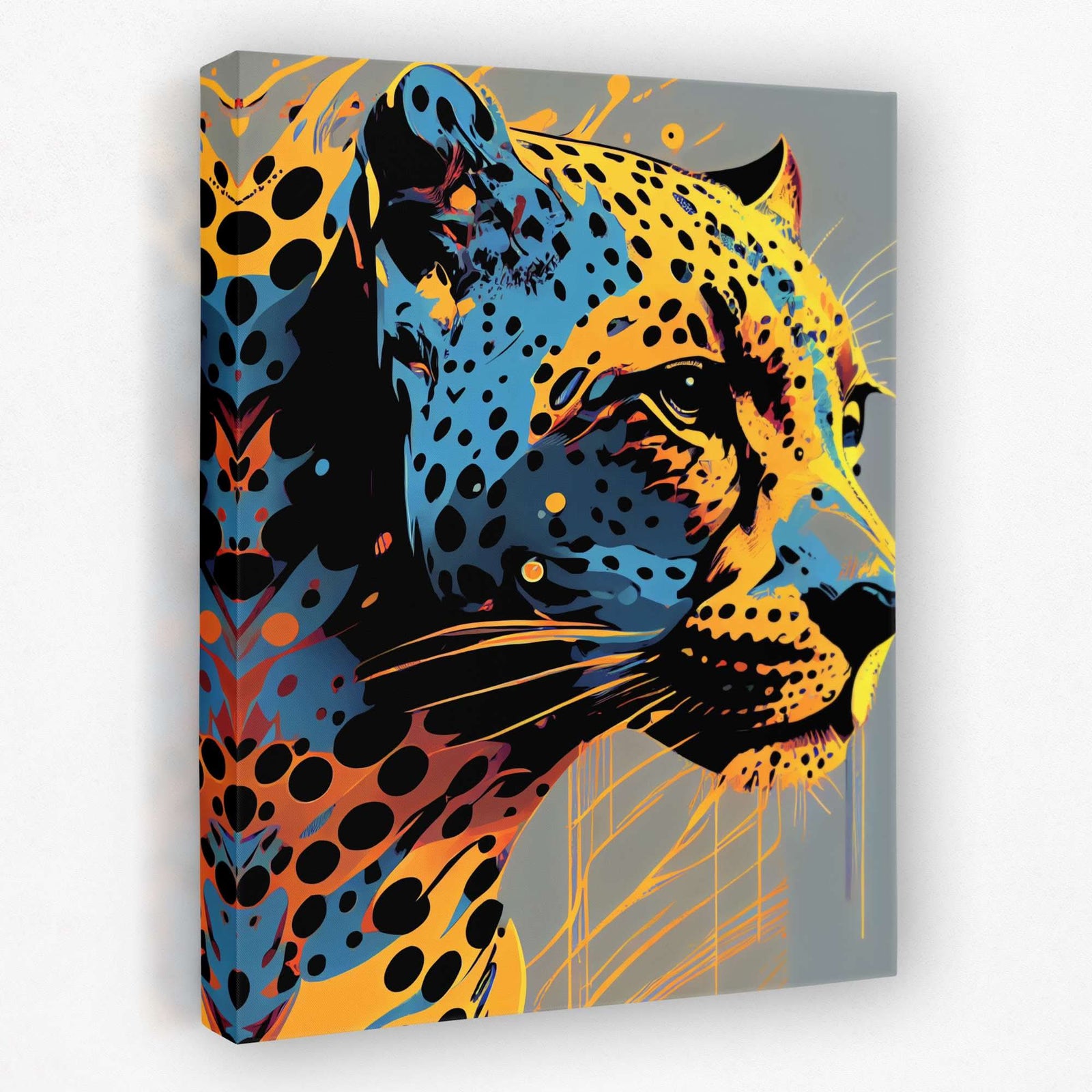 Speeding Cheetah - Animals Canvas Wall Art