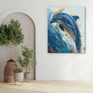 Splashing Dolphin - Luxury Wall Art