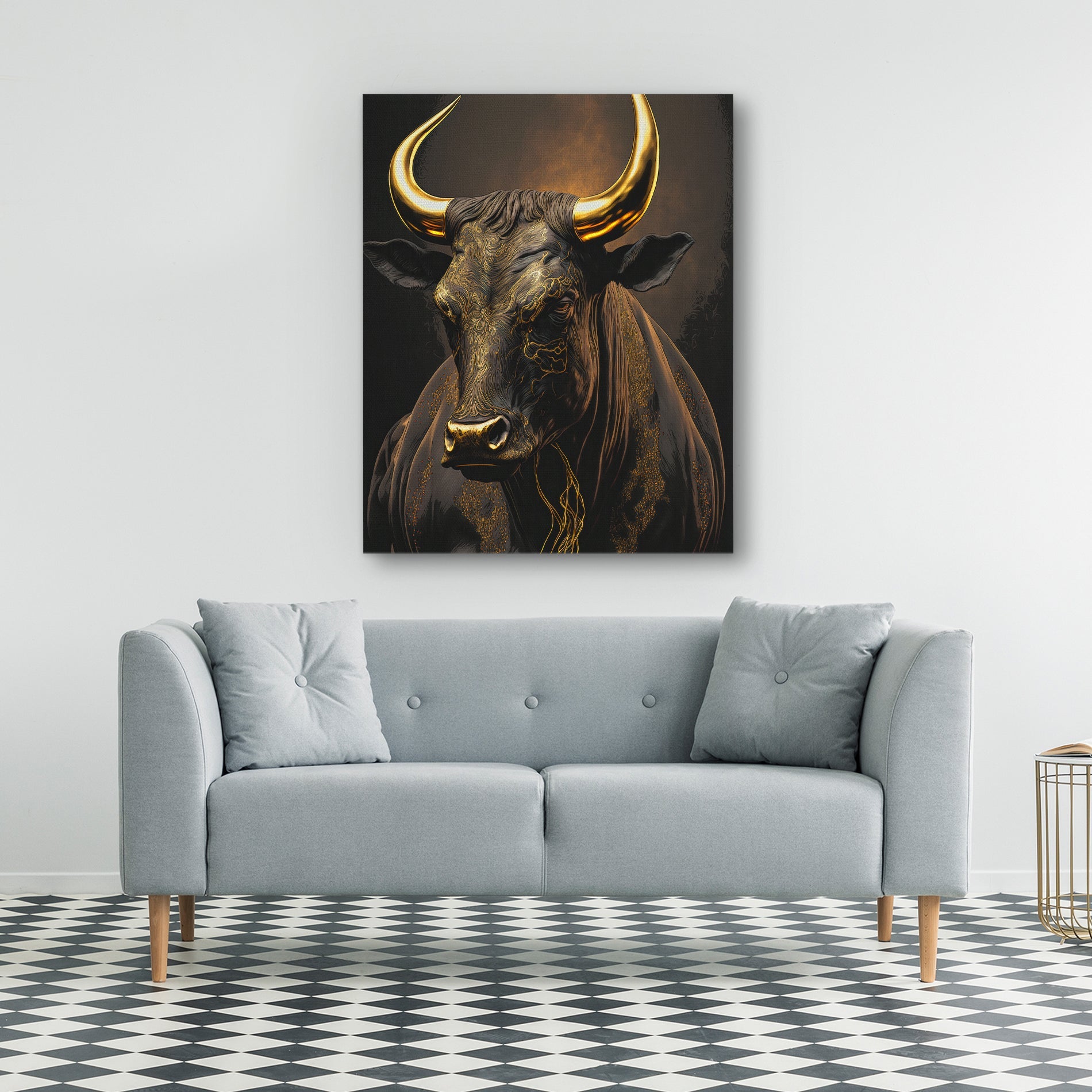 Standing Bull - Luxury Wall Art