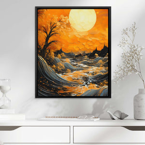 Stormy Gold Waves - Luxury Wall Art