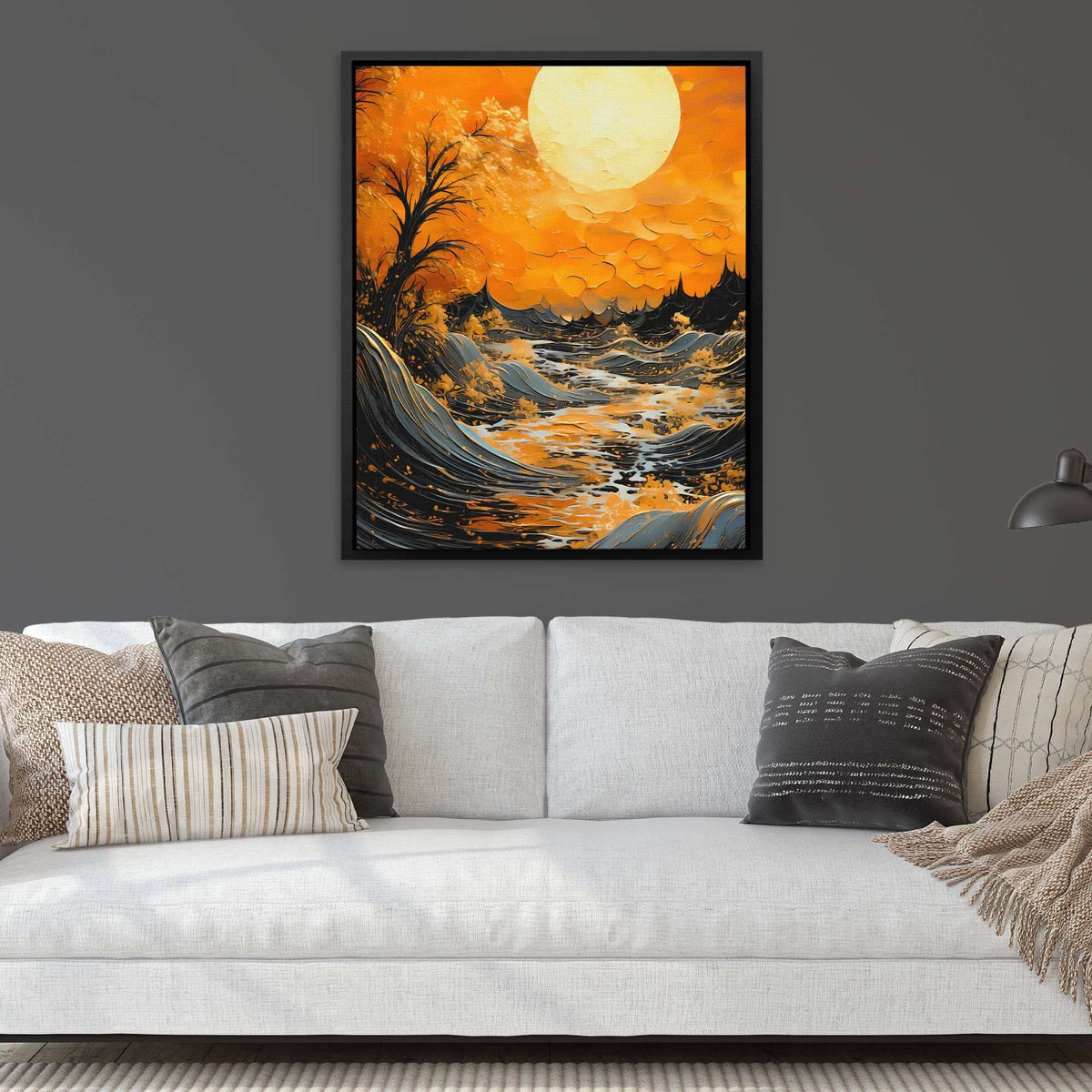 Stormy Gold Waves - Luxury Wall Art