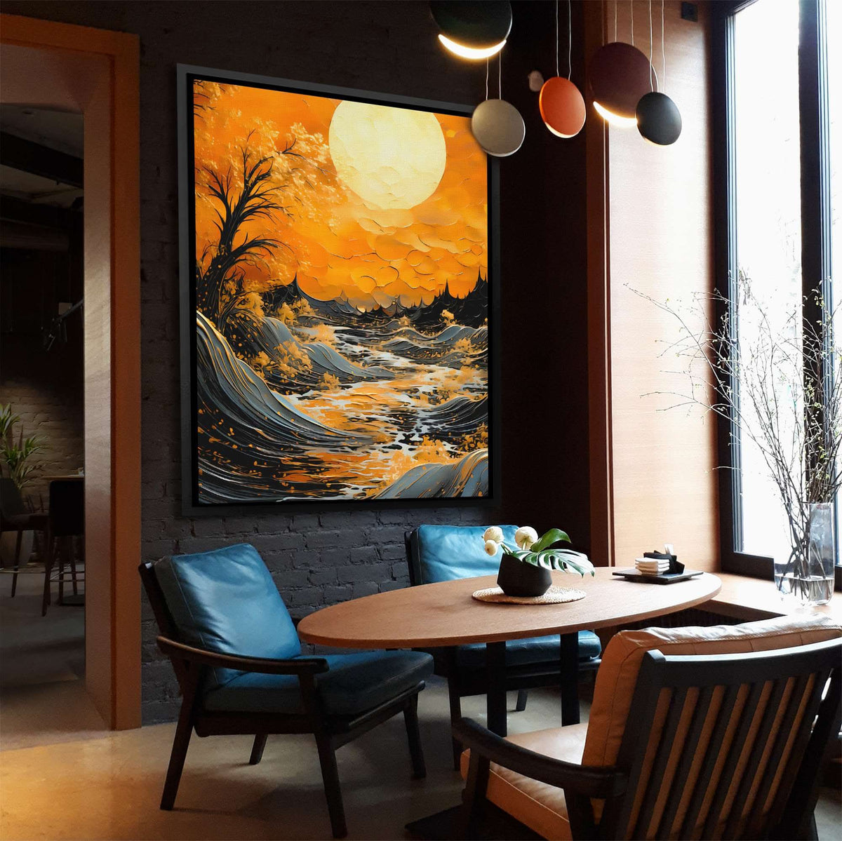 Stormy Gold Waves - Luxury Wall Art