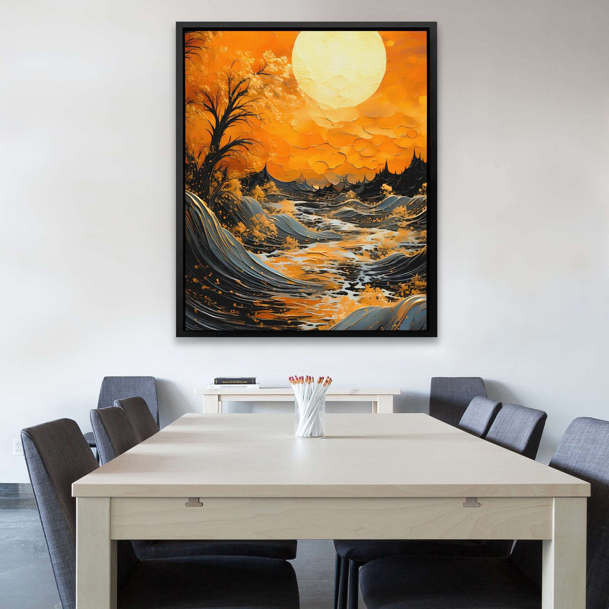 Stormy Gold Waves - Luxury Wall Art